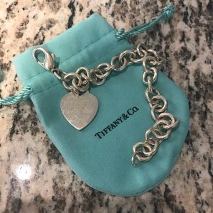 Tiffany & Co. Heart Charm Sterling Silver Bracelet